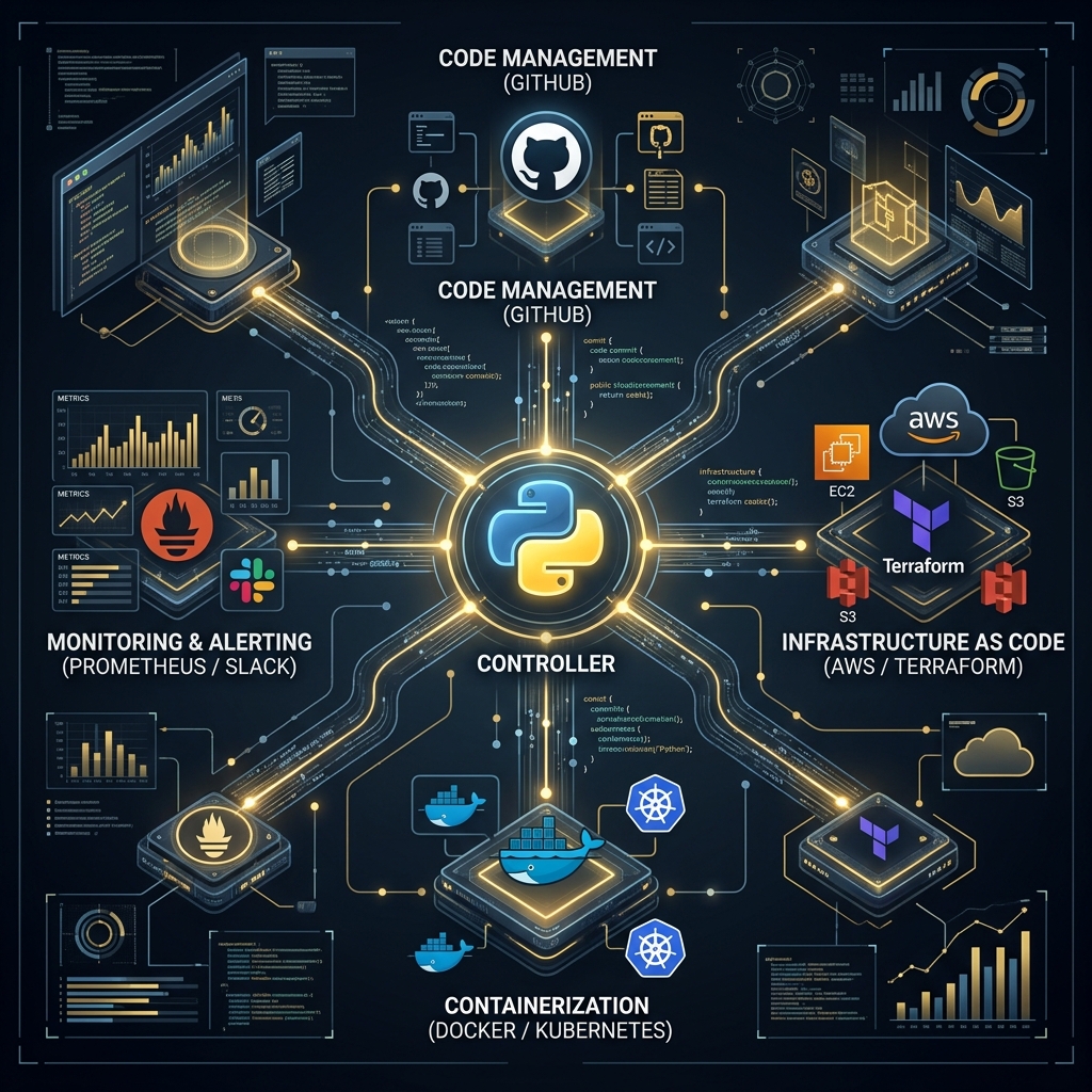 Full-Stack DevOps Orchestration — Technical synthesis of Cloud Provisioning, CI/CD, Containerization, and Observability