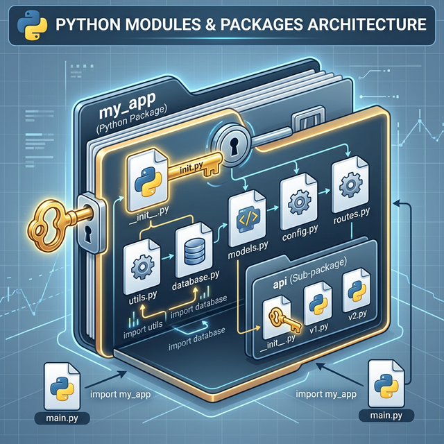 Modules and Packages Structure � Visualizing the relationship between folders, init.py, and .py files