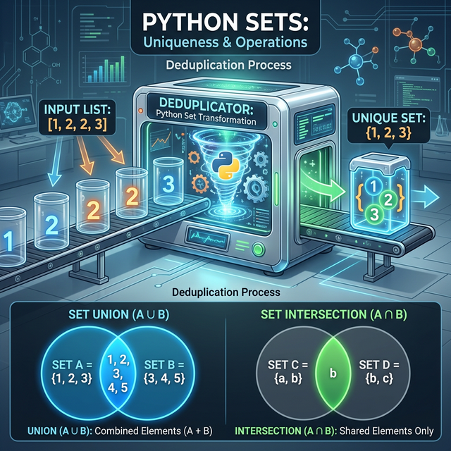 Python Set Operations � Uniqueness and Venn Logic